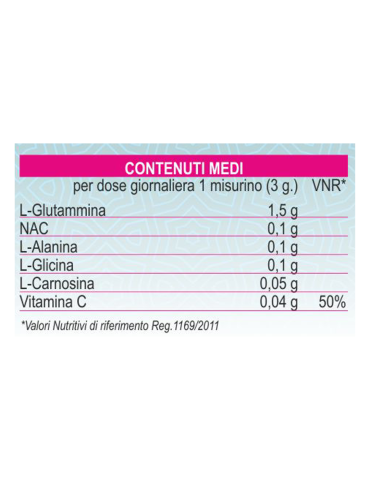 BIO GLUTAMMINA Gusto Fragola 180 gr